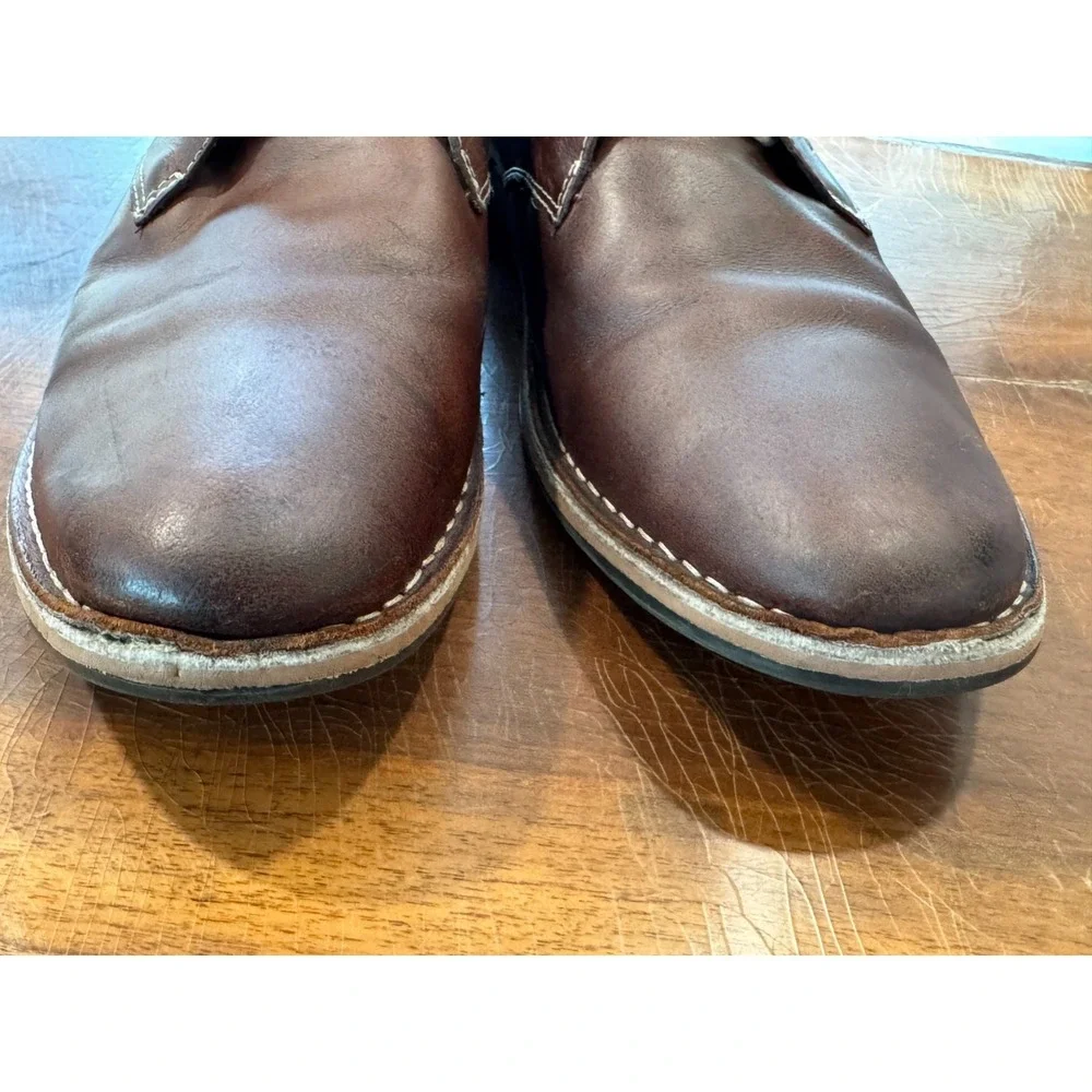 Steve Madden Men's Brown Leather‎ Chukka Boots Size 13 Lace Up Casual